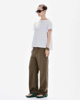 HENLEY SHOULDER BUTTON T-SHIRT ( RICE WHITE )
