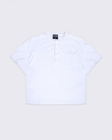HENLEY SHOULDER BUTTON T-SHIRT ( RICE WHITE )
