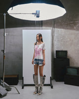RAW Stars Printed Asymmetrical Cold Shoulder Top