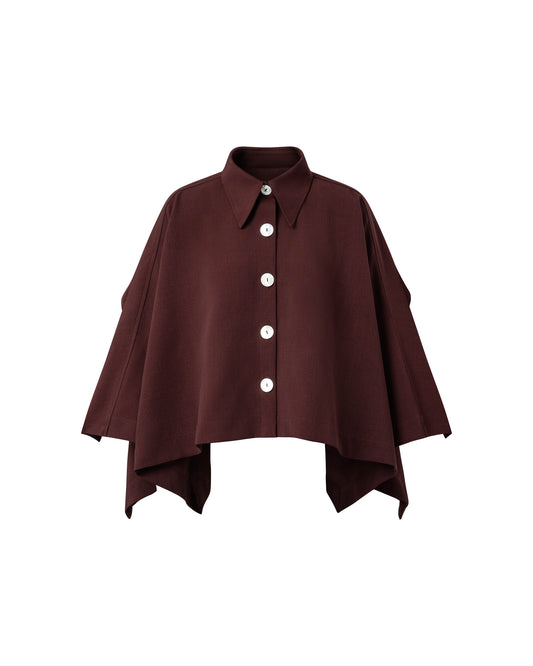 Brown Cape Shirt 