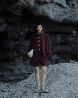 Brown Cape Shirt 