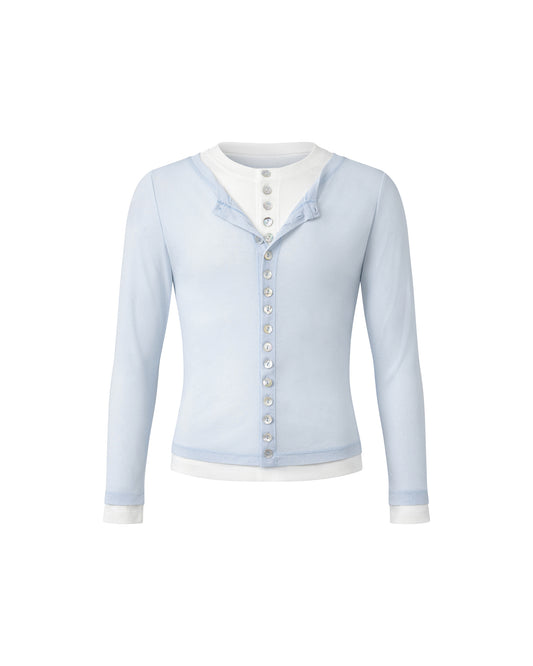 Longsleeve Double Pearl Button