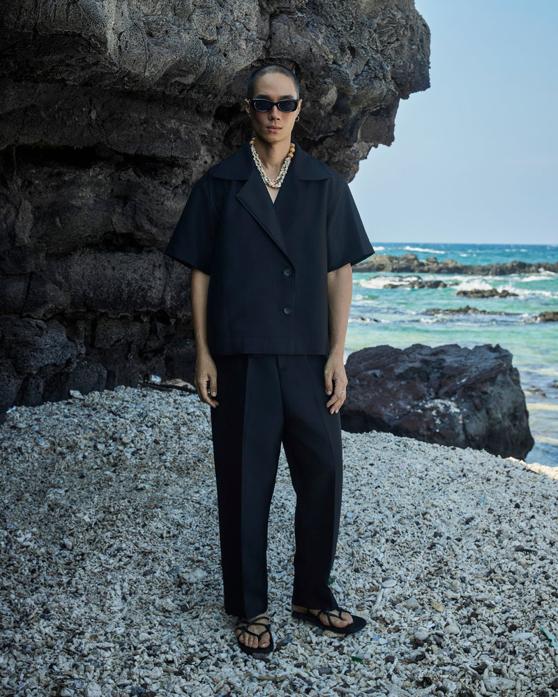 Black Side Cut Shirt 