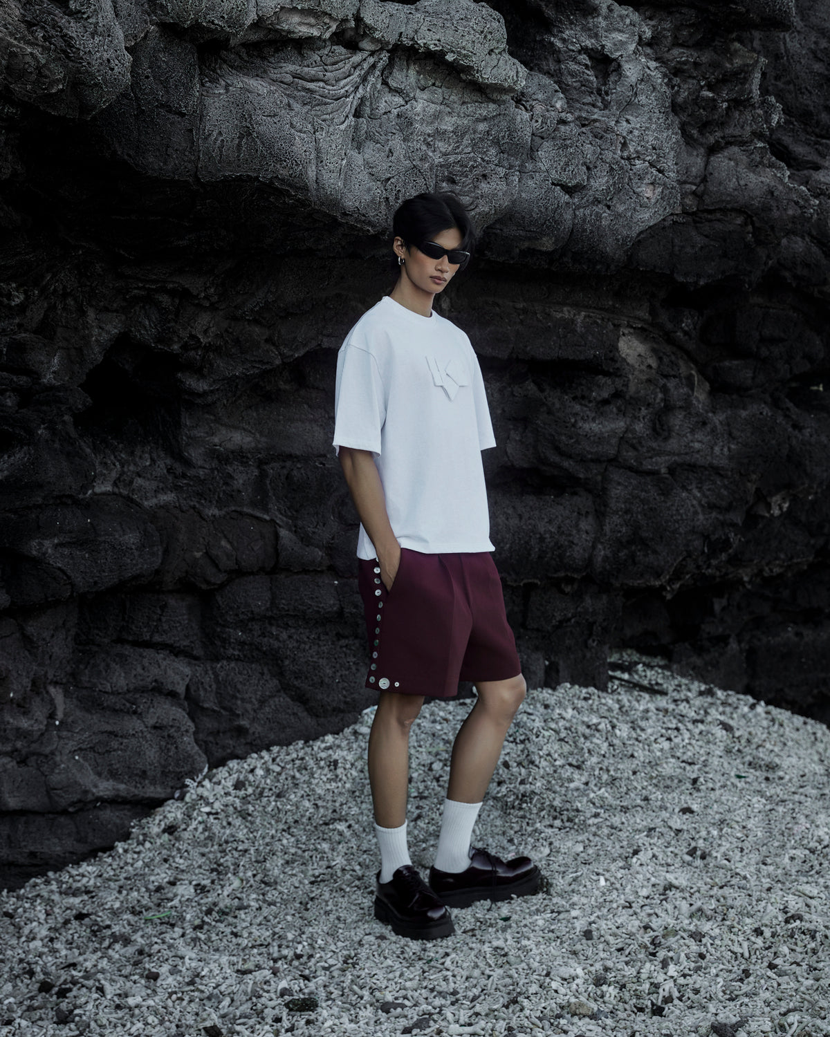 White Origami Heart Tee
