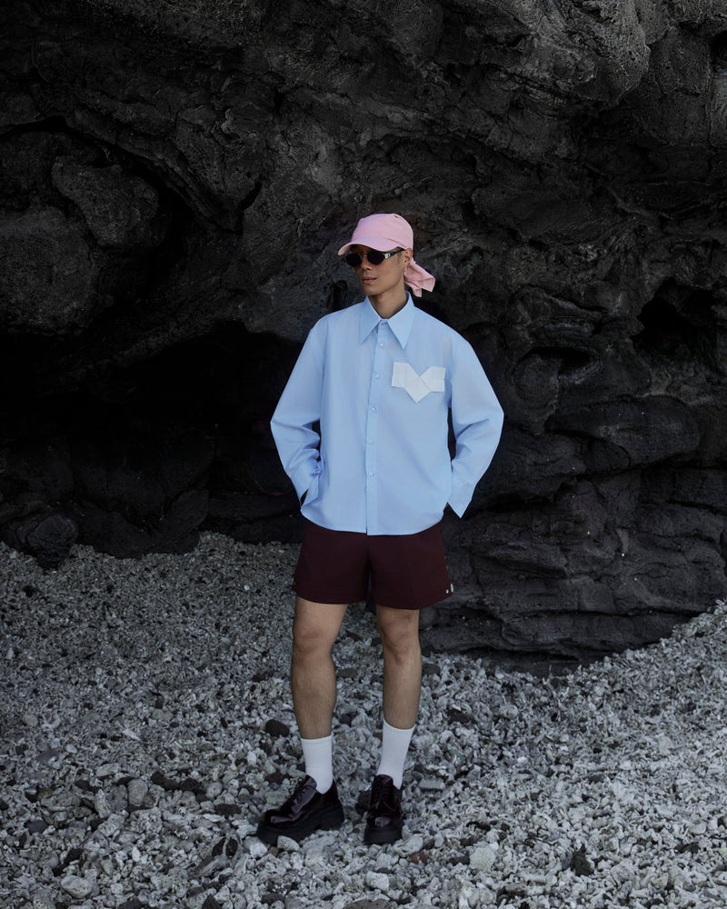 Baby Blue Origami Heart Shirt 