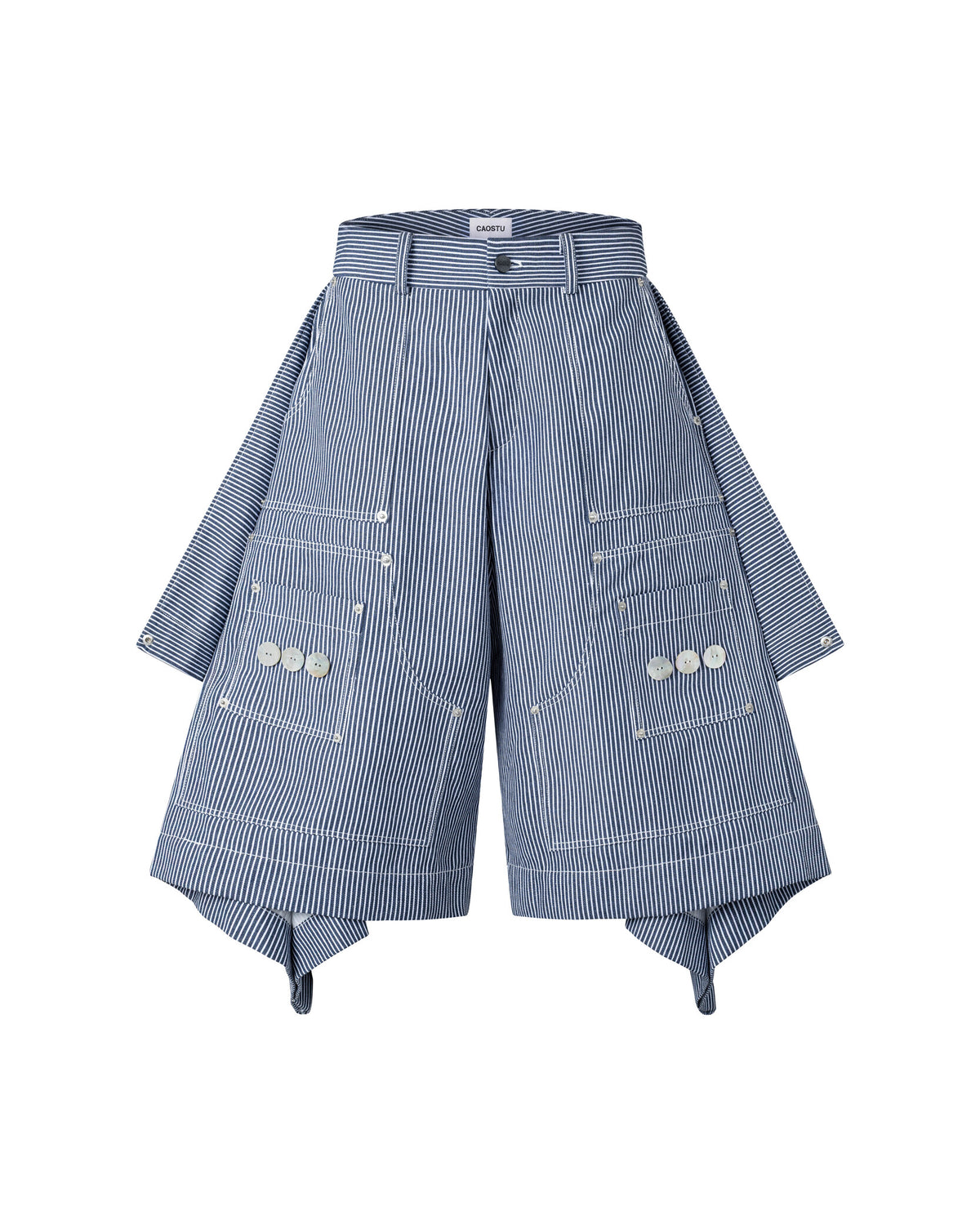 Sail Stripe Cropped Denim Short