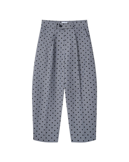 Polka Dot Curved Leg Pants