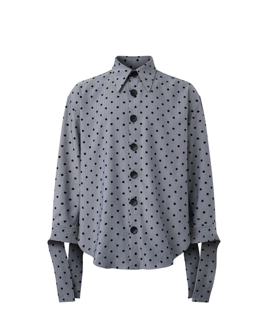 Grey Polka Dot Shirt 