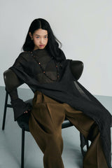 "MỘT CỘT" TOP - BLACK 