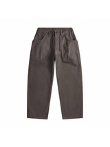 Cotton Twill Wide-Leg Pants