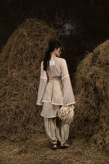 CREAM GIÁP HẠT SILK ROBE