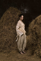 CREAM GIÁP HẠT SILK ROBE
