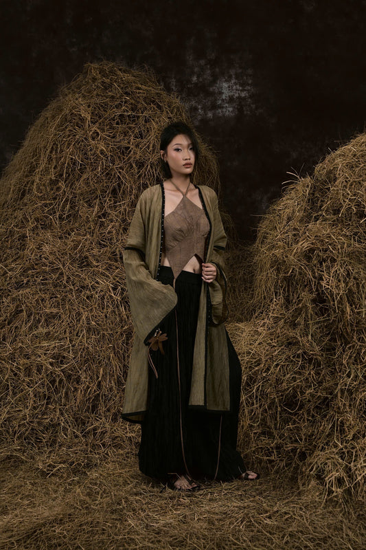 MOSS GIÁP HẠT SILK ROBE