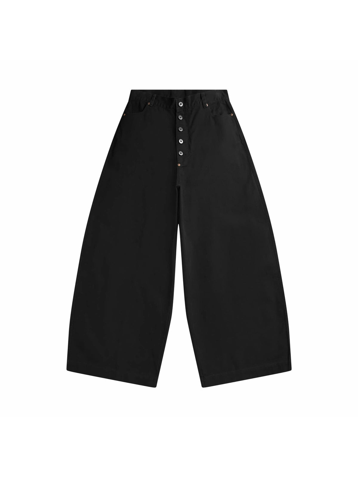 Faded Black Washed Duck Canvas Balloon Pants 