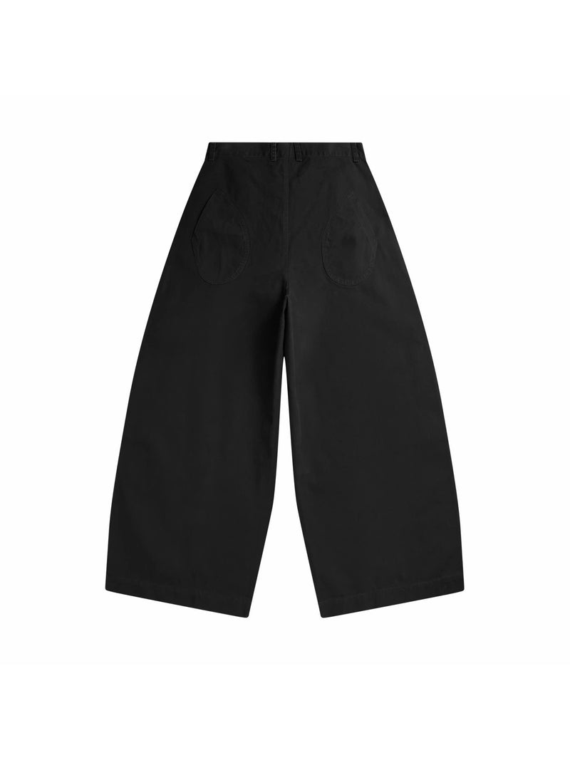 Faded Black Washed Duck Canvas Balloon Pants 