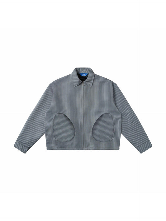 Striped Double-pocket Jacket