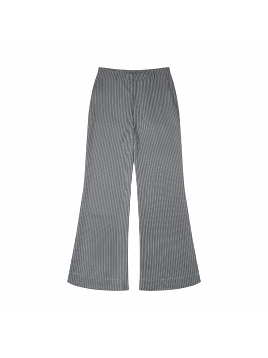 Striped Boot-cut Trousers