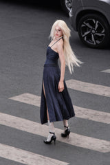 Sizzle Striped Split Thigh Skirt