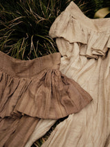 BEIGE CHÂN TRẦN LINEN PEPLUM HAREM