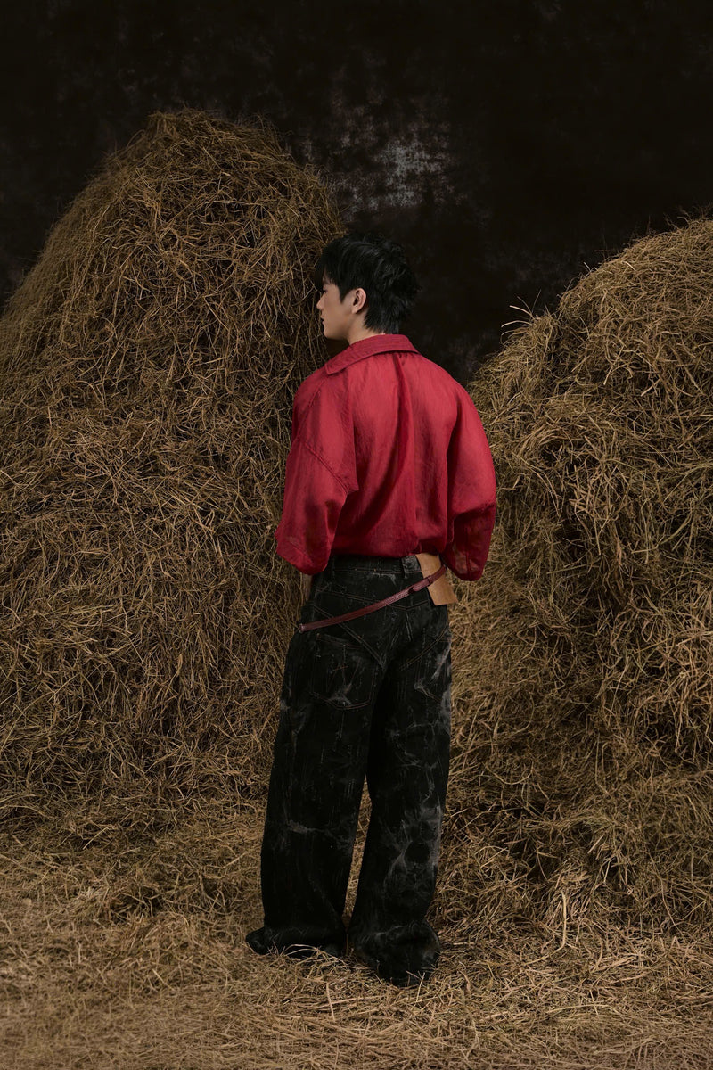 BLACK STRAY JEANS