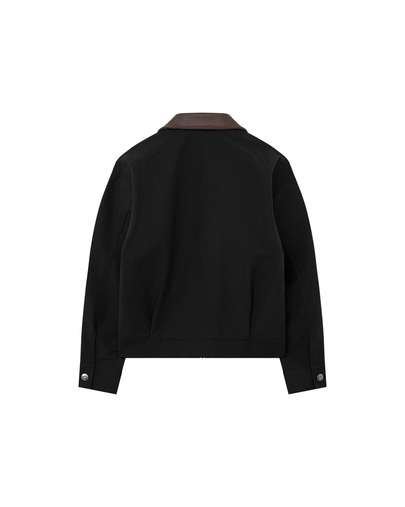 LEATHER COLLAR JACKET