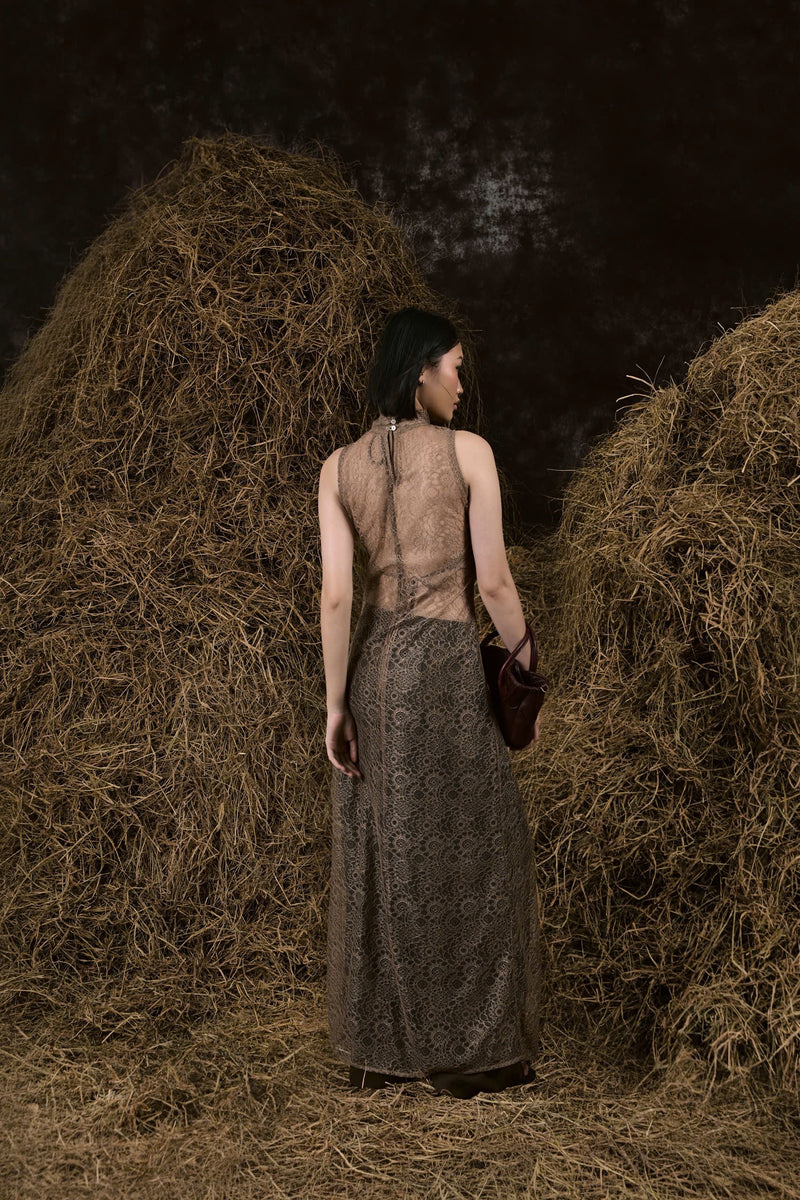 MOSS BROWN SỢI NẮNG LACE DRESS