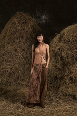 BURNT ORANGE SỢI NẮNG LACE DRESS