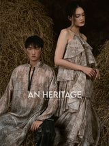 HYACINTH SILK RUFFLED GOWN