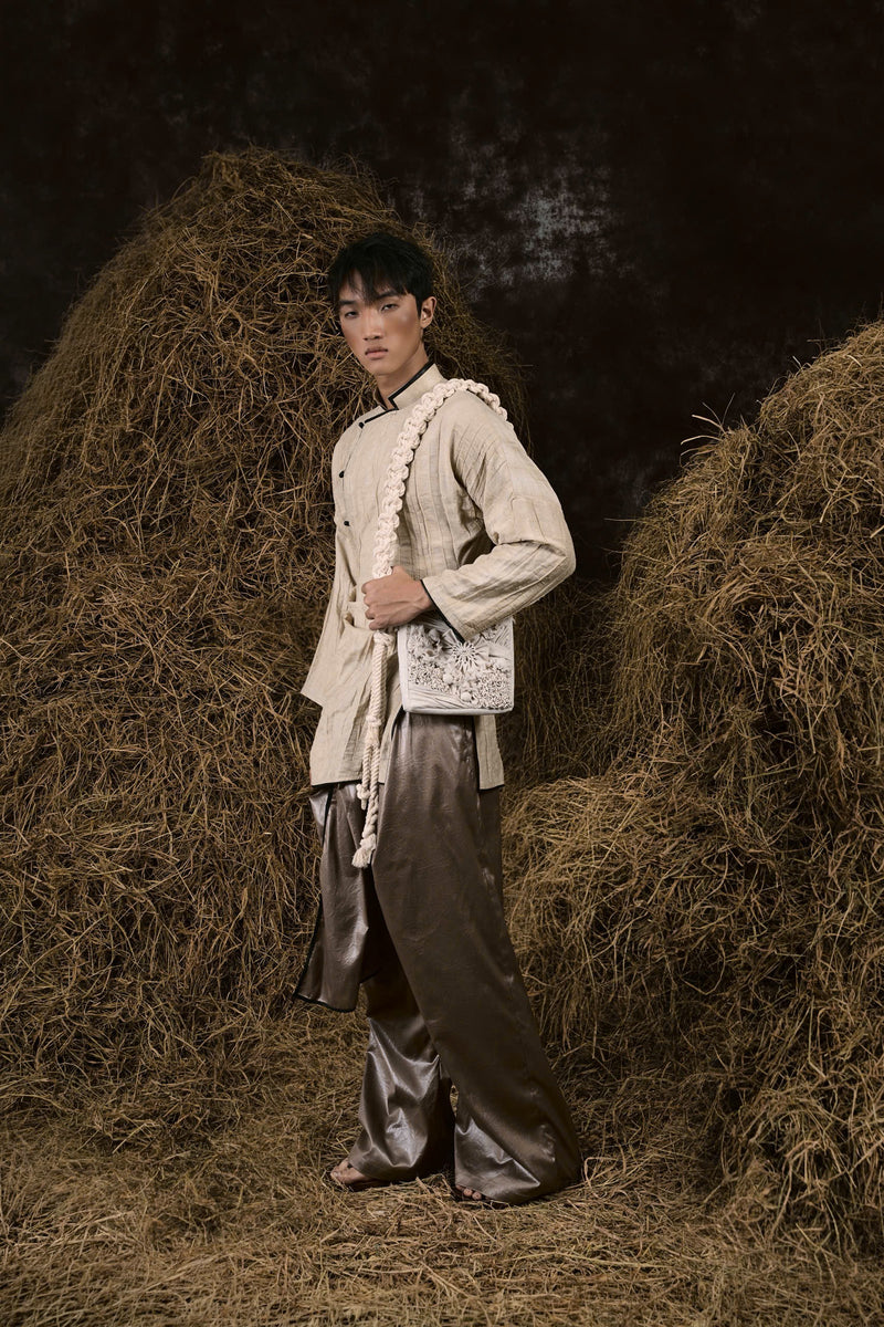 GREY HẢO HỚN LEATHER PANTS