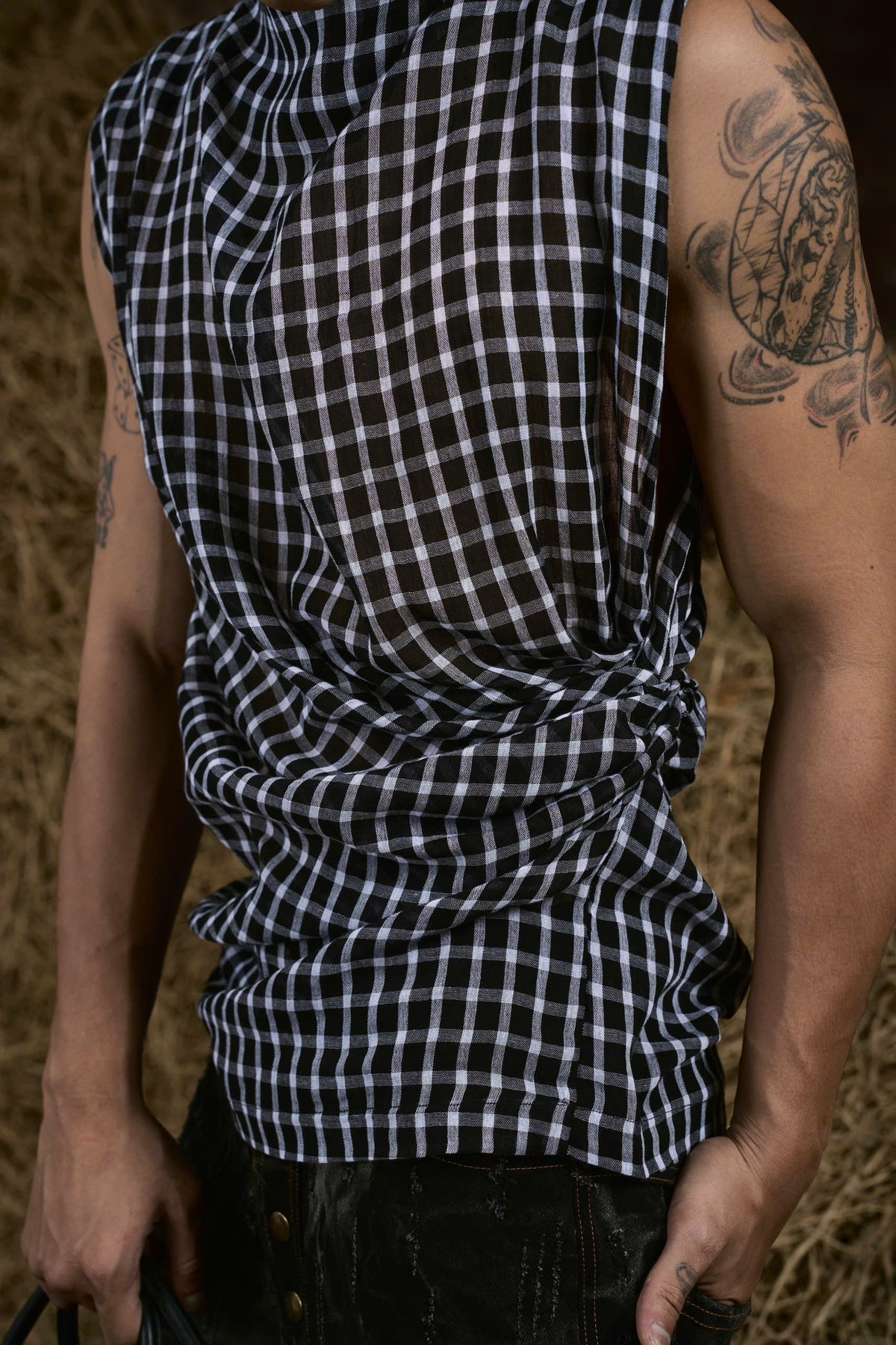 THÂN THƯƠNG MUSLIN GINGHAM TOP