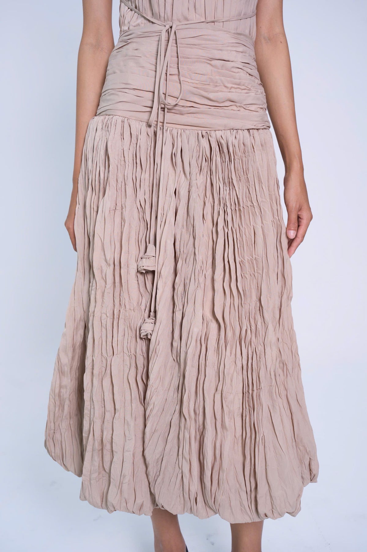 GREY BỘI THU WRINKLES BUBBLE DRESS