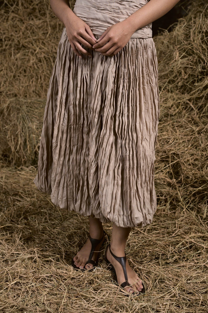 GREY BỘI THU WRINKLES BUBBLE DRESS