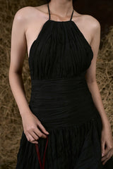BLACK BỘI THU WRINKLES BUBBLE DRESS