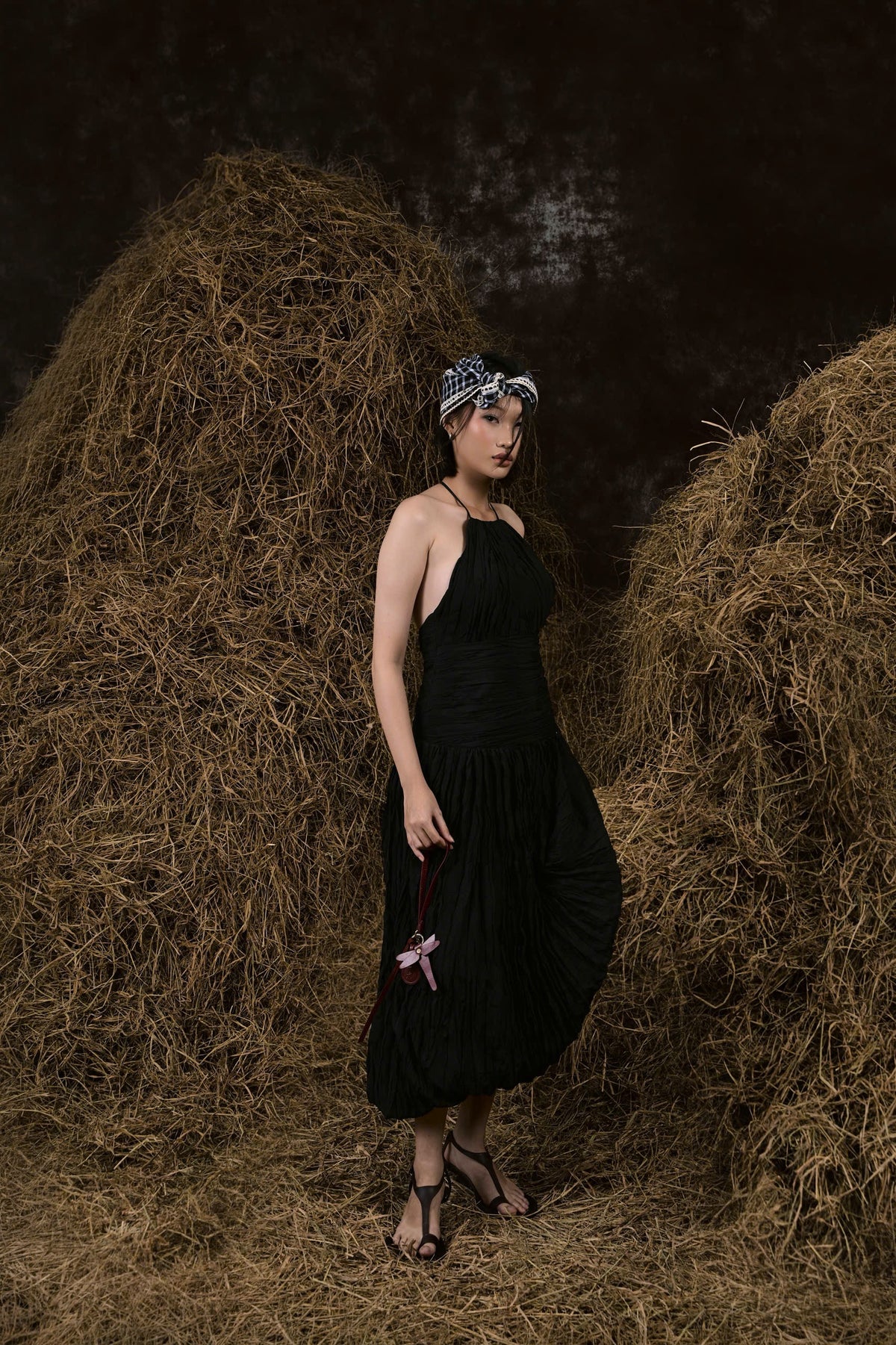 BLACK BỘI THU WRINKLES BUBBLE DRESS