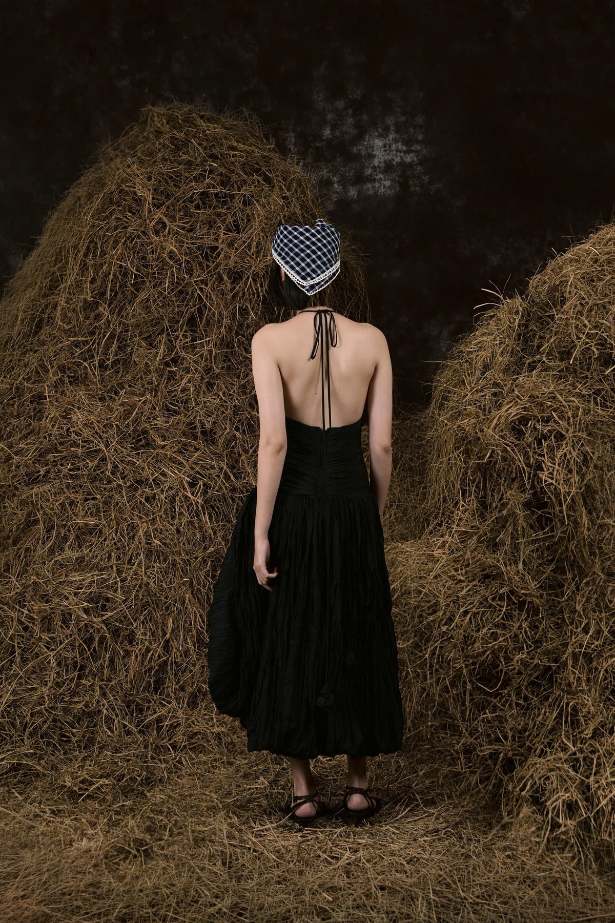 BLACK BỘI THU WRINKLES BUBBLE DRESS