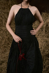BLACK BỘI THU WRINKLES BUBBLE DRESS