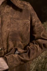 BROWN MÙA GẶT DENIM SHIRT