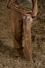 BROWN HIỀN HOÀ MUSLIN HAND-PAINTED PANTS