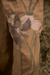 BROWN HIỀN HOÀ MUSLIN HAND-PAINTED PANTS
