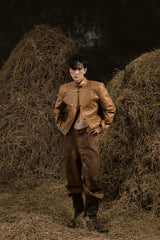 BROWN THẤT SƠN LEATHER JACKET