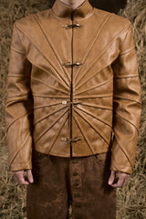 BROWN THẤT SƠN LEATHER JACKET