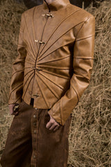 BROWN THẤT SƠN LEATHER JACKET