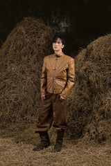 BROWN THẤT SƠN LEATHER JACKET