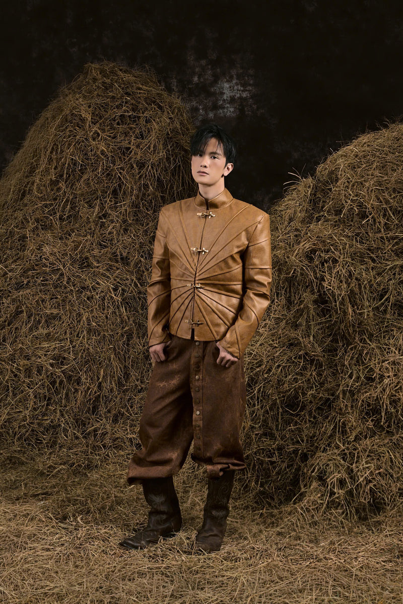 BROWN THẤT SƠN LEATHER JACKET