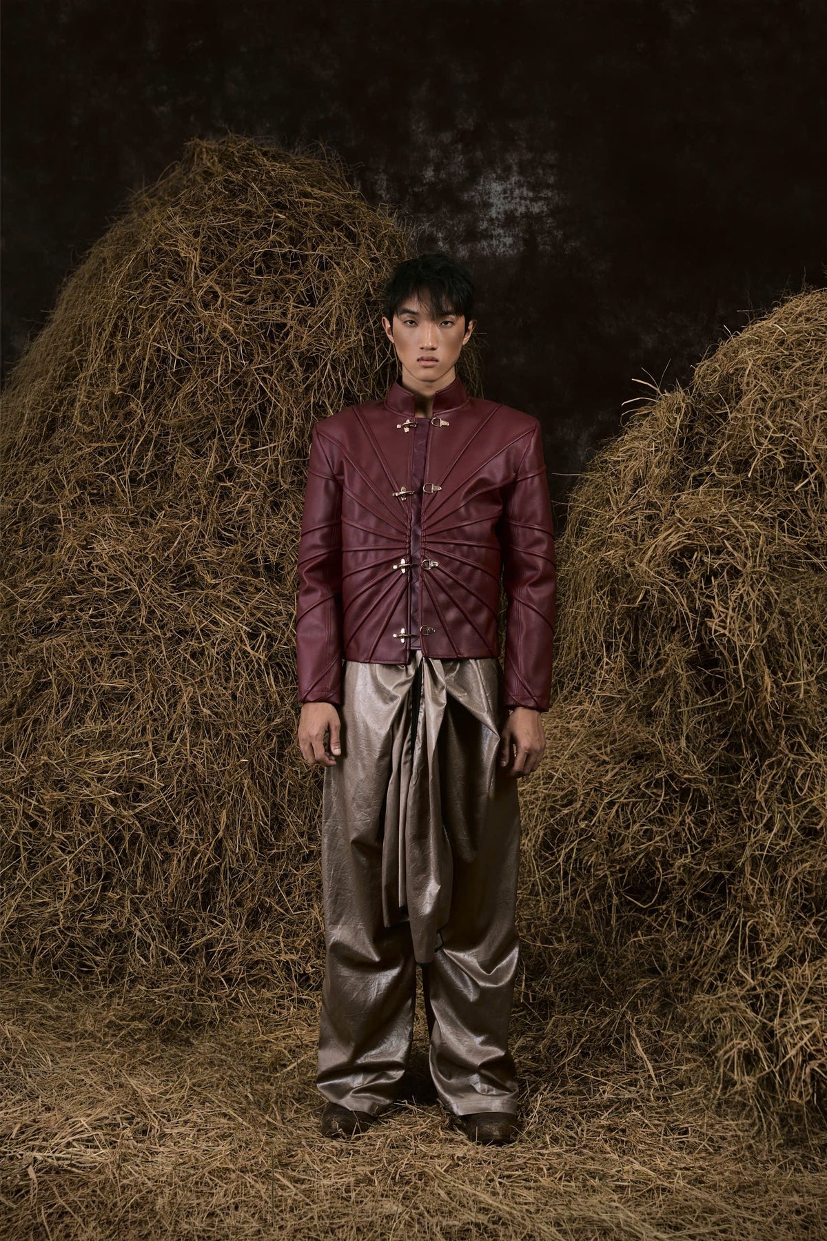 BURGUNDY THẤT SƠN LEATHER JACKET 