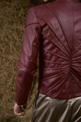 BURGUNDY THẤT SƠN LEATHER JACKET 