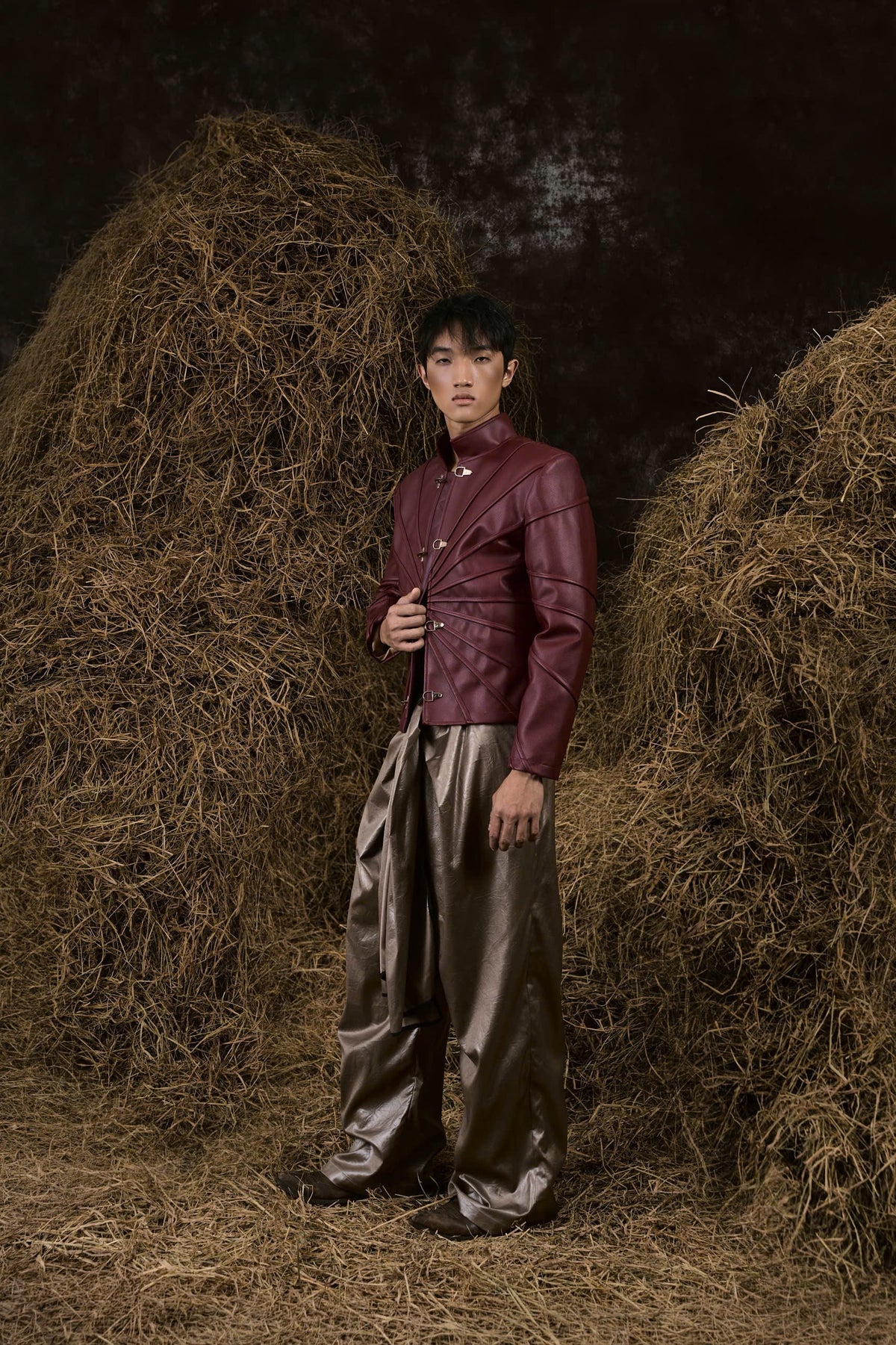 BURGUNDY THẤT SƠN LEATHER JACKET 