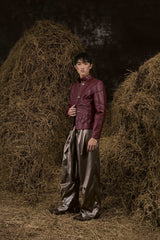 BURGUNDY THẤT SƠN LEATHER JACKET 