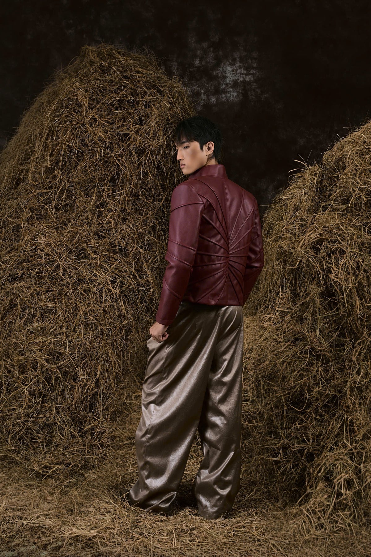 BURGUNDY THẤT SƠN LEATHER JACKET 