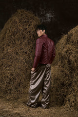 BURGUNDY THẤT SƠN LEATHER JACKET 